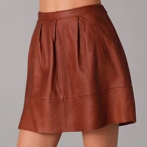Madewell Broadway & Broome Belltoll Leather Skirt size 4